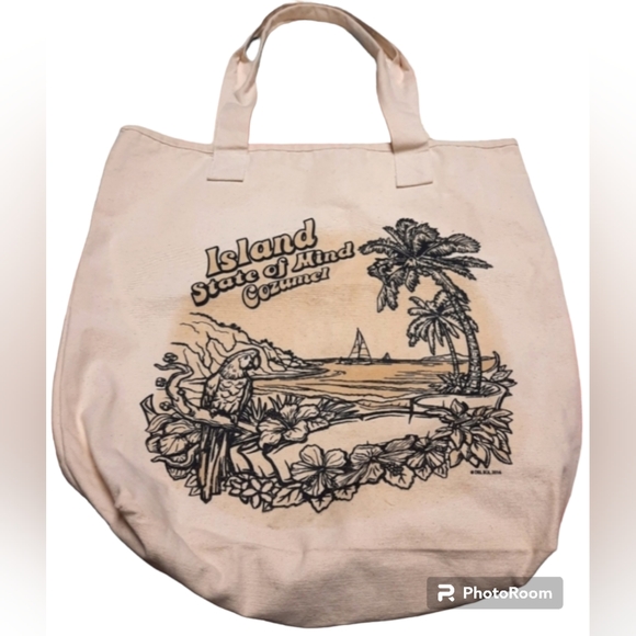 Del Sol Nwot Canvas Tote that changes colors in the Sun from Cozemel - Picture 1 of 5